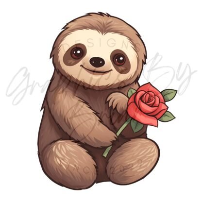 Sloth Valentine PNG