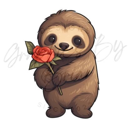 Sloth Valentine PNG