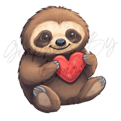 Sloth Valentine PNG