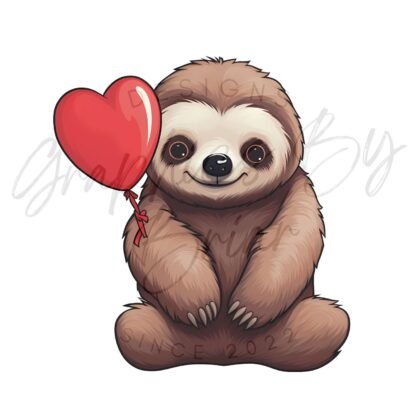 Sloth Valentine PNG