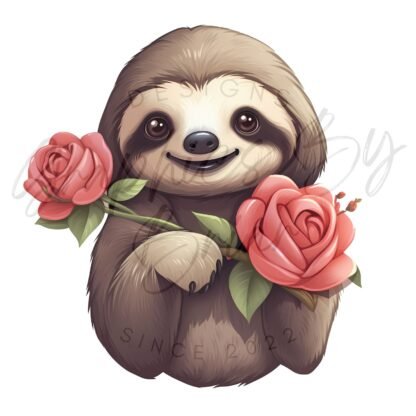 Sloth Valentine PNG