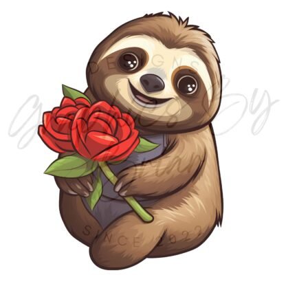 Sloth Valentine PNG